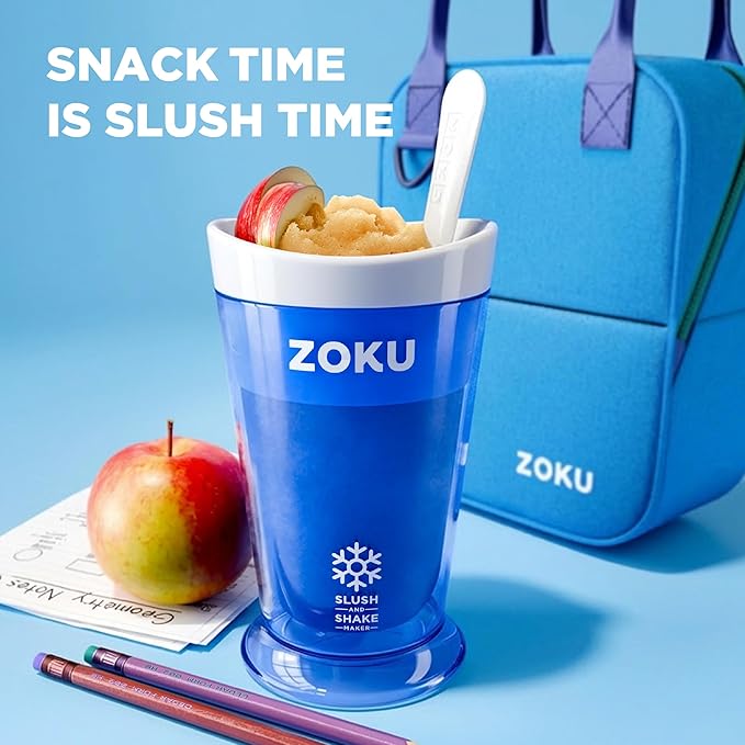 ZOKU Jumbo Slush and Shake Maker, Compact Make and Serve Cup with Freezer Core Creates Single-Serving Smoothies, Slushies and Milkshakes in Minutes, BPA-Free, Purple