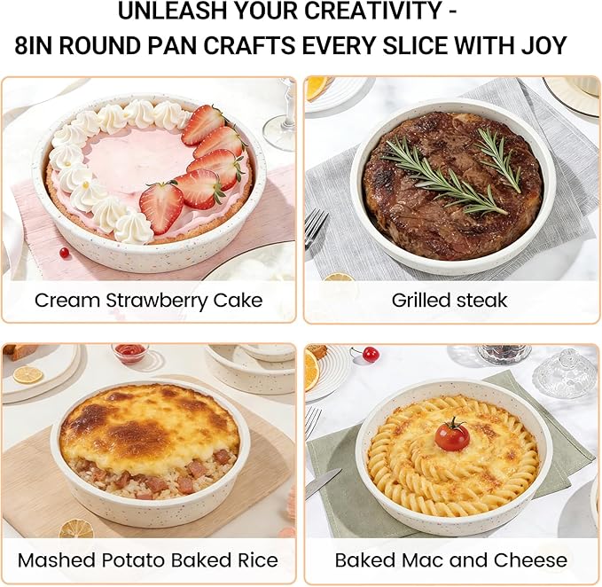 SJ 6 Inch Silicone Round Cake Pan with Metal Reinforced Frame Set of 3, Nonstick Silicone Cake Mold for Baking Suitable for Making Layers, Cheese & Chocolate Cakes