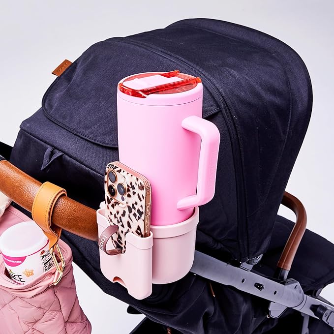 BrüMate Era Flip 40oz Tumbler with 100% Leakproof Covered Straw Lid | Hygienic Covered Straw | Insulated Stainless Steel Water Bottle with Handle | Cup Holder Friendly | BPA-Free (Rose Taupe)