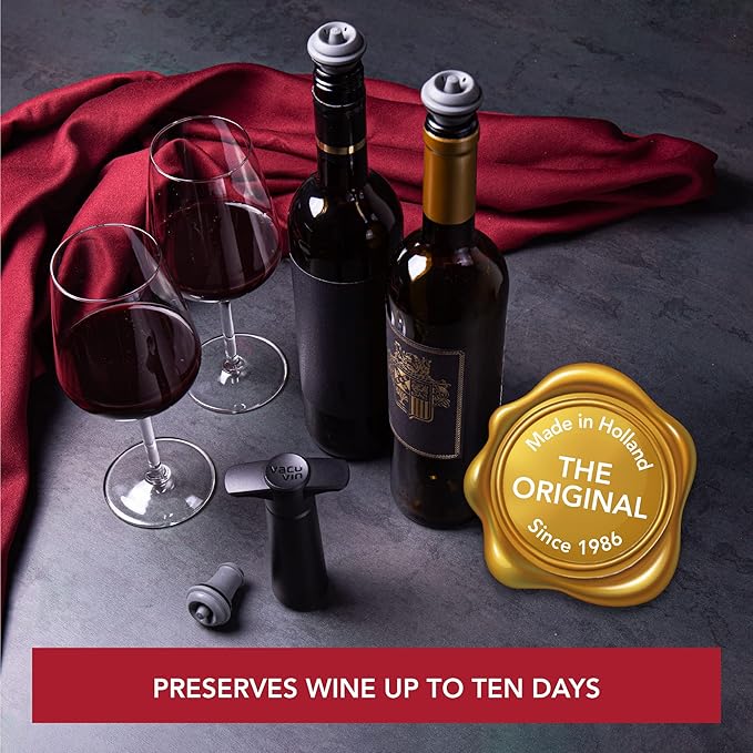 Electric Wine Opener & Vacu Vin Wine Saver Pump Bundle – Fresh Wine Made Easy