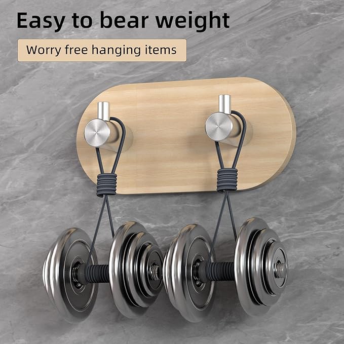 Kayqi 304 Stainless Steel Minimalist Hooks, Suitable for Various Settings Such as bathrooms, Kitchens, and entryways (Set of 3). (Silver)