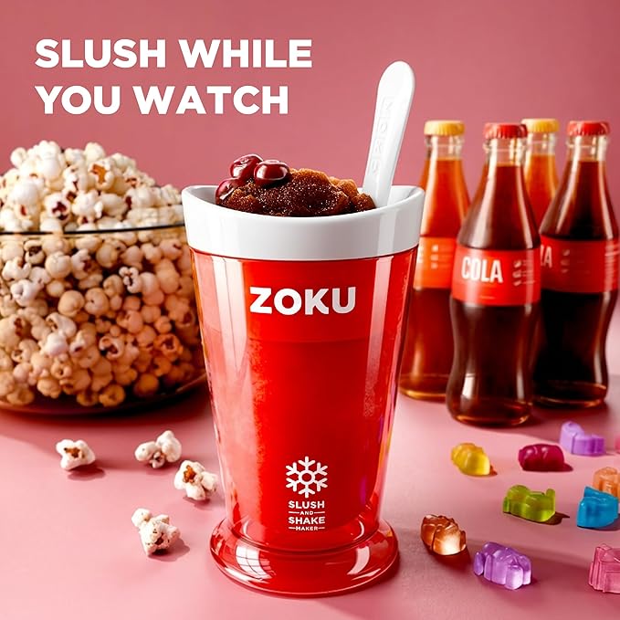 ZOKU Original Slush and Shake Maker, Compact Make and Serve Cup with Freezer Core Creates Single-Serving Smoothies, Slushies and Milkshakes in Minutes, BPA-free, Green