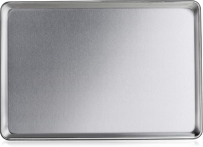 New Star Foodservice Commercial-Grade 18-Gauge Aluminum Sheet Pan/Bun Pan (18 L x26 W x1 H (Full Size) XL Size Measure Oven)