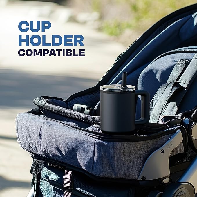 Frost Buddy Thicc Buddy - 16 oz Stainless Steel Vacuum Insulated Tumbler with Lid and Straw for Water - Travel Mug Cupholder Friendly - Gifts for Women Men Him Her (Crimson)