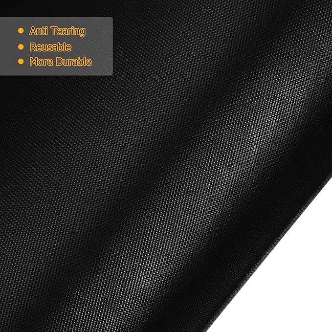 PRETYZOOM 9pcs Non-stick Oven Liners Baking Mats 60x40cm Black Reusable Grill Roaster Liners for Gas Stove Oven Bottom Protection Cooking Mat