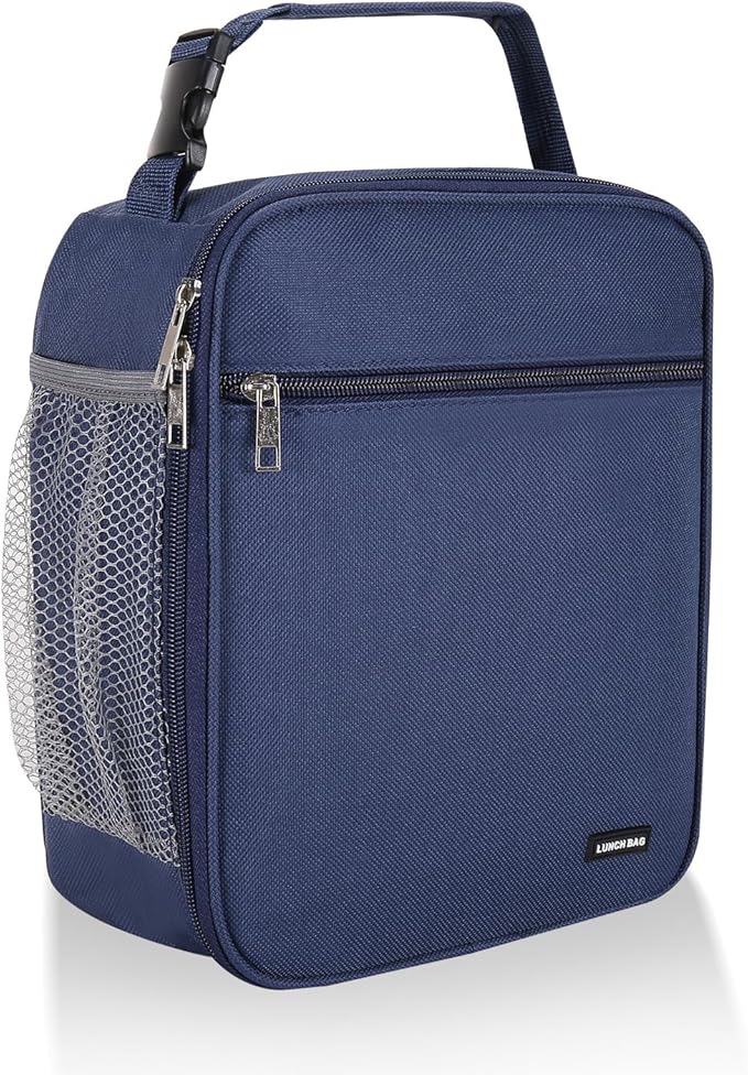 Lovoeo Lunch box Lunch bag for men women Insulated Lunchbox Lunch bags for Work Picnic Travel (Navy blue)