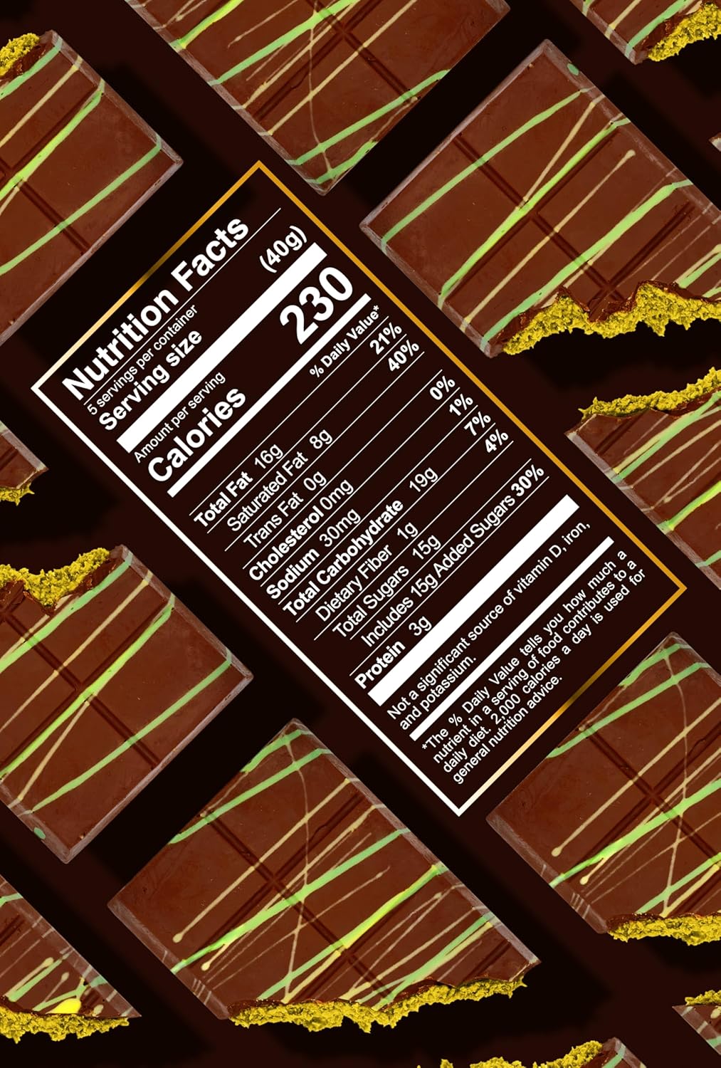 Royale Chocolatier Dubai Chocolate Bar | Large 200g Size | Grade-A Pistachio and Knafeh | Gooey Filling | Cocoa Butter Milk Chocolate With White Chocolate Drizzle | No Preservatives or Artificial Coloring