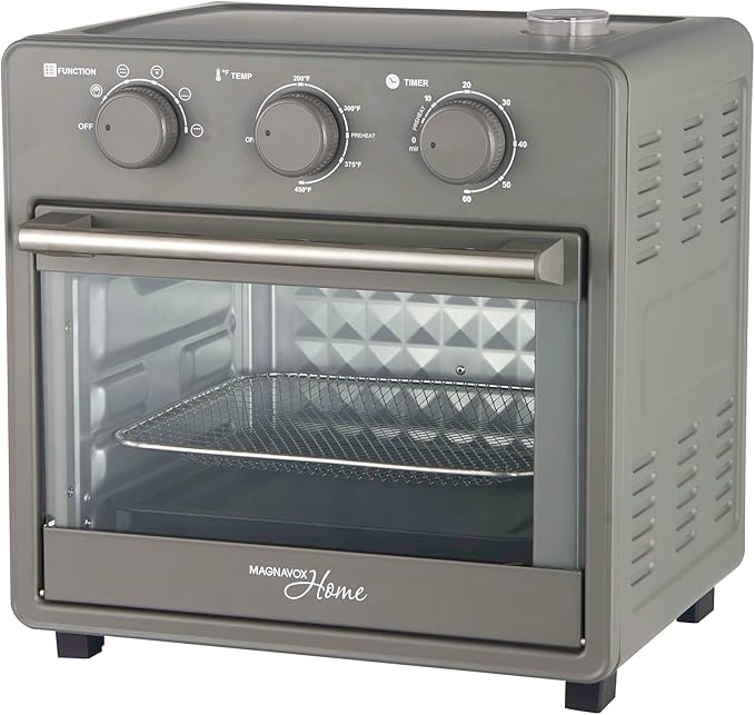 Magnavox Home, 16.5 qt Air Fryer Oven, With Steam Infusion, Black