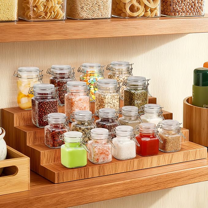 Spice Jars Set of 12, 4 oz Glass Spice Jars with Airtight Lids and Labels, Small Seasoning Jars for Spices, Herbs, Kitchen Spice Organizer