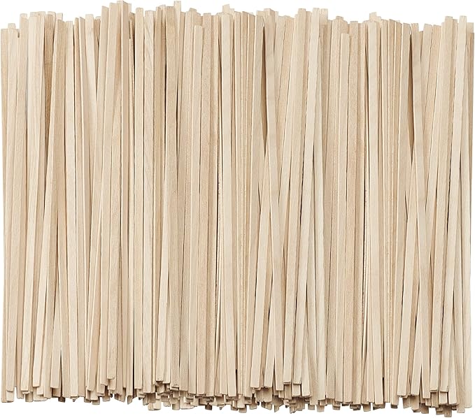 Pantry Value [1000 Count] 5.5 Inch Wooden Coffee Stirrers - Wood Stir Sticks, Biodegradable, Eco-Friendly Wood Stirrers for Coffee & Cocktails