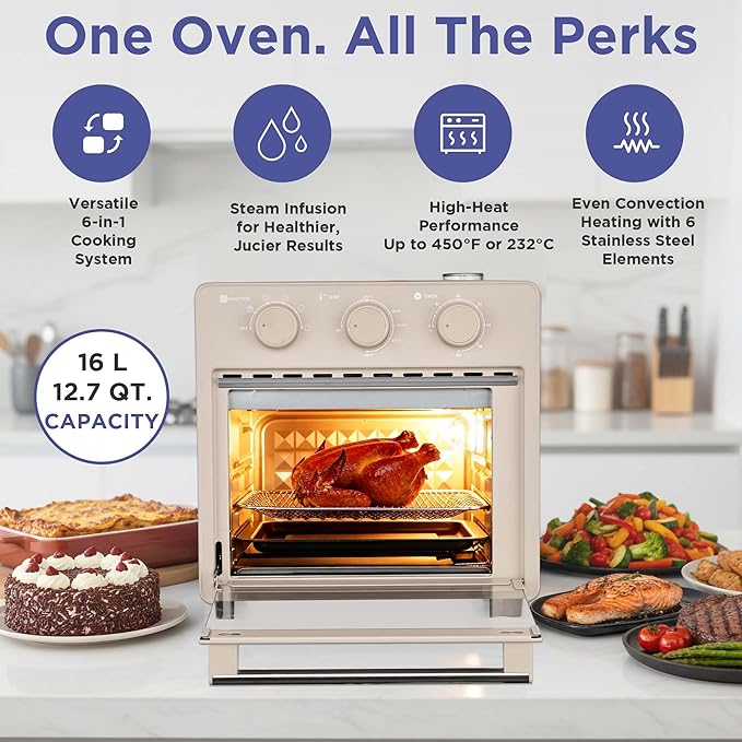 Magnavox Home, 16.5 qt Air Fryer Oven, With Steam Infusion, Oat