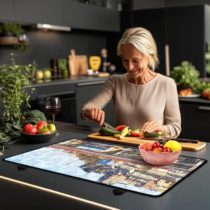 Sweden Pattern Electric Stove Top Cover Countertop Covers Electric Stove Protector Scratch-Resistant Flat Top Oven Cover Heat Resistant
