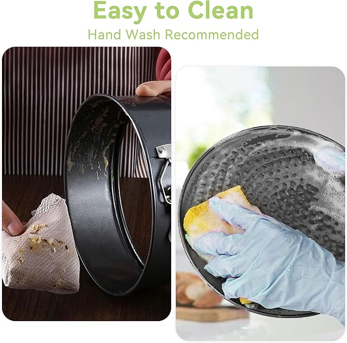 USLAI Springform Pan, 4/6/7/8/9/10 Inch Nonstick Cheesecake Pan with Removable Bottom, Easy to Clean, Ideal for Baking Cakes, Pies and Quiches - 6 Inch