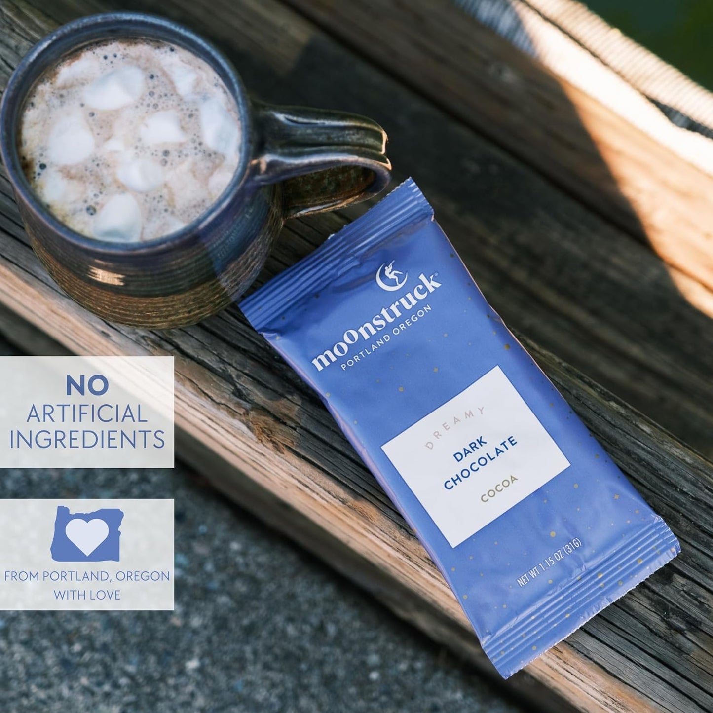 Moonstruck Chocolate Hot Chocolate Mix Variety Pack - Contains 6 Flavors: Milk Chocolate Cocoa, Dark Chocolate Cocoa, Milk Chocolate Cinnamon Cocoa, Mint Chocolate Cocoa, Milk Chocolate Ginger and Turmeric Cocoa, and White Chocolate Horchata Cocoa