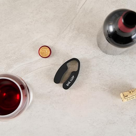 Restaurantware-Bar Lux Foil Cutter, 1 Wine Bottle Opener Accessory - Razor-Sharp Blades, Ergonomic Design, Black Plastic Bottle Seal Remover, For Wine Lovers