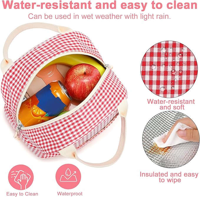 Bluboon Lunch Box for Women Cute Lunch Bag Reusable Insulated Lunch Bags Large Capacity Lunchbox Cooler for Work Picnic or Travel