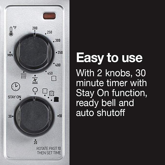 Proctor Silex Simply-Crisp Air Fryer Toaster Oven Combo with 4-in-1 Functionality (Air Fry, Bake, Broil & Toast), 1200 Watts, Fits 4 Slices or Personal Pizza, Auto Shutoff, Black (31265)