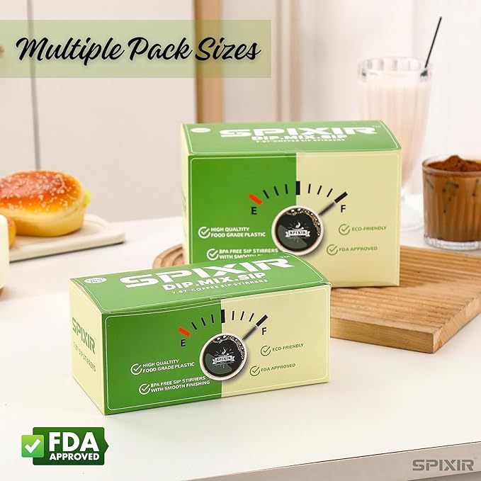 Coffee Stirres, Disposable 7.87-inch Drinking Straws or Coffee-Stirs, 2000pcs Black Straws CoffeeBar Accessories or Cocktail Straws