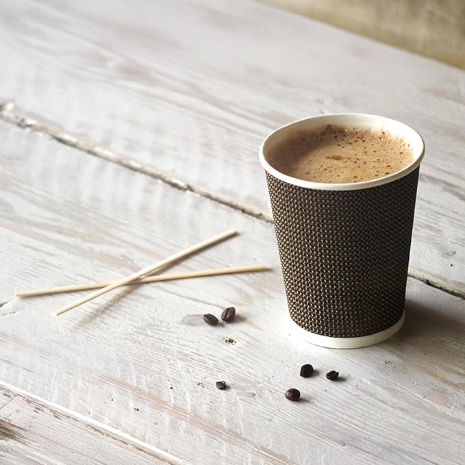 Party Essentials Bamboo 5.5" Coffee Stirrers/Beverage Stir Sticks, 1000-Count, Natural