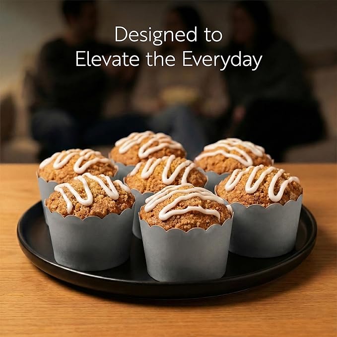 Restaurantware Baking Cups 200 Pack of 10 oz Paper Cupcake Liners Greaseproof Scalloped Oven-Safe Elegant Dessert Muffin Cups Disposable for Parties