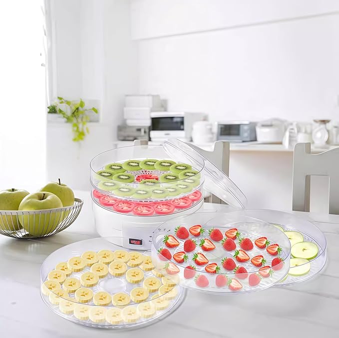5 Tier Food Steamer with Stackable Baskets, Adjustable Temperature Control, Auto Shutoff, White