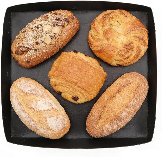 Professional-Grade 4-Pack PTFE Solid Oven Baskets, 11x11x1 Inch Non-Stick Solid Oven Trays for Commercial Kitchens & High-Volume Cooking