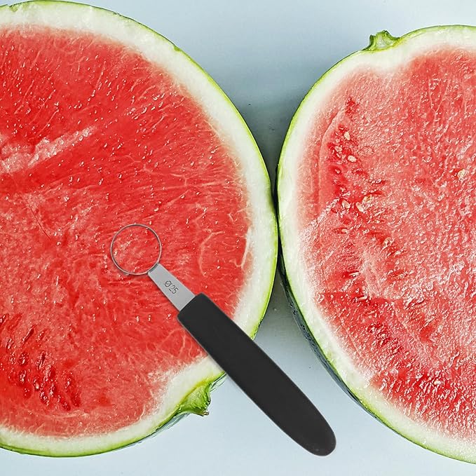 OUNONA 4pcs Stainless Steel Melon Baller Ice Cream Scoop Melon Ball Scoop Watermelon Spoon for Gelato Cantaloupe Ice Cream Watermelon Fruit