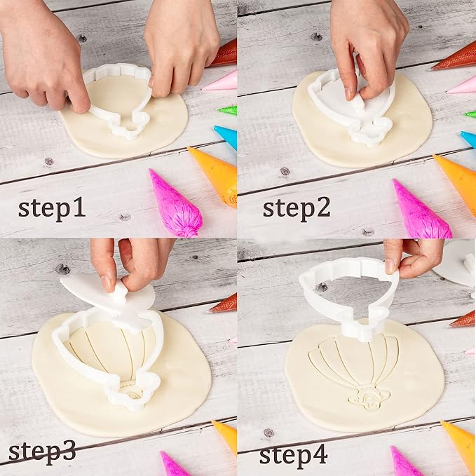 Flycalf Wedding Cookie Cutters Tuxedo with Plunger Stamps Holiday PLA Cake Baking Accessories 3" Cutter Molds Gifts for Kids Decorative Party Kitchen