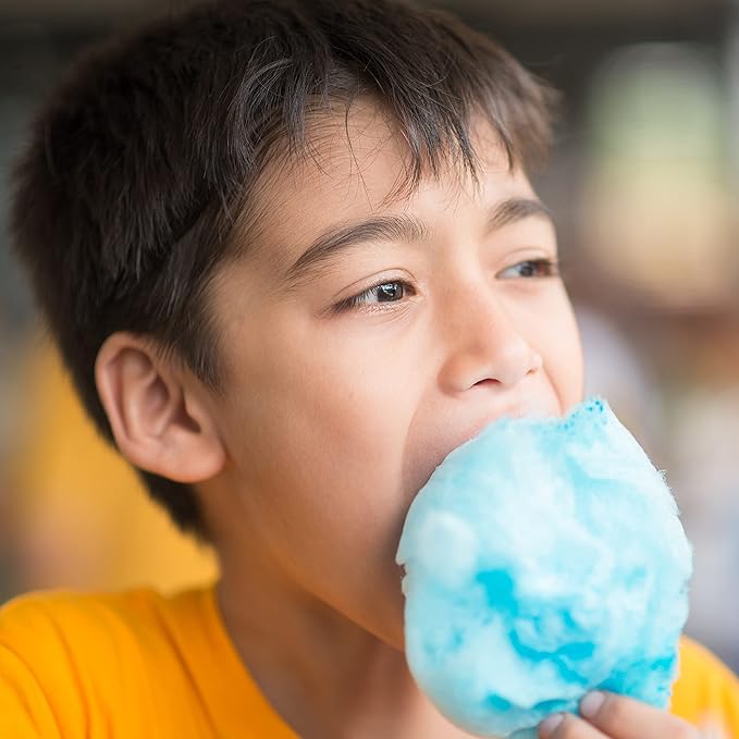 Nostalgia Kool-Aid Cotton Candy Variety Kit – 3 Flossing Sugar Flavors (Blue Raspberry, Strawberry, Tropical Punch) – 7-oz Bottles – Compatible with Cotton Candy Makers – Party Supplies