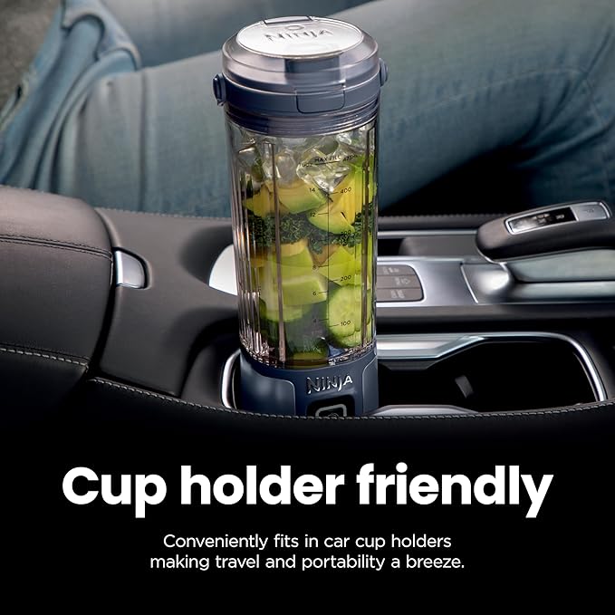 Ninja Blast Portable Blender, Cordless, 18oz. Vessel, Personal Blender For-Shakes and Smoothies, BPA Free, Leakproof-Lid and Sip Spout, USB-C Rechargeable, Dishwasher Safe, Metallic Black, BC151MB