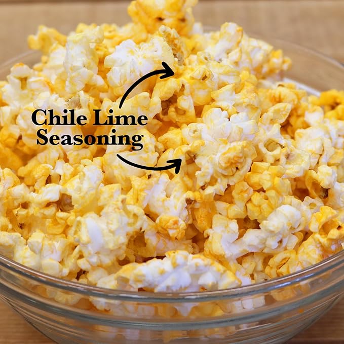 ASS KICKIN' Chile Lime Microwave Popcorn Bags - 12 Pack - Ultimate Spicy Popcorn Gourmet Gift - Makes a Great Movie Theater Popcorn or Snack Food for Movie Night
