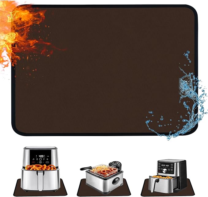 Heat Resistant Mat for Air Fryer, Oven, 15x18in Hot Pads for Kitchen Counter Heat Protector, Under Coffee Maker Mats for Quartz Countertop Protector