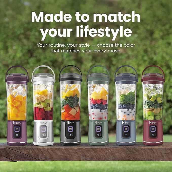 Ninja BC151PR Blast Portable Blender, Cordless, 18oz. Vessel, Personal Blender-for Shakes & Smoothies, BPA Free, Leakproof-Lid & Sip Spout, USB-C Rechargeable, Dishwasher Safe Parts, Passion Fruit