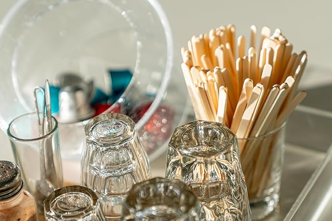 5.5 Inch Wooden Coffee Stirrers, 500 Count, Disposable & Compostable Wood Coffee Stick Stirrers | Eco-Friendly, Sustainable, Organic, Biodegradable, Vegan-Friendly Coffee Station Supplies