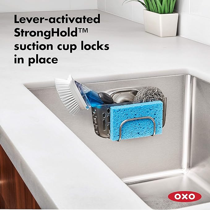 OXO Good Grips Stronghold Suction Sinkware Organizer - Gray, One Size