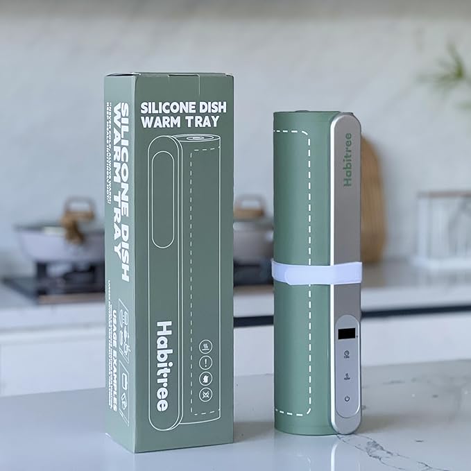 Food Warming Mat - Day Gifts & Kitchen Gadget, Electric Warming Tray with 6 Heat Settings,6 Timers,Graphene Rapid Heating, Portable & Rollable,Easy Clean-Food Warmers for Parties, Buffets & Daily Use