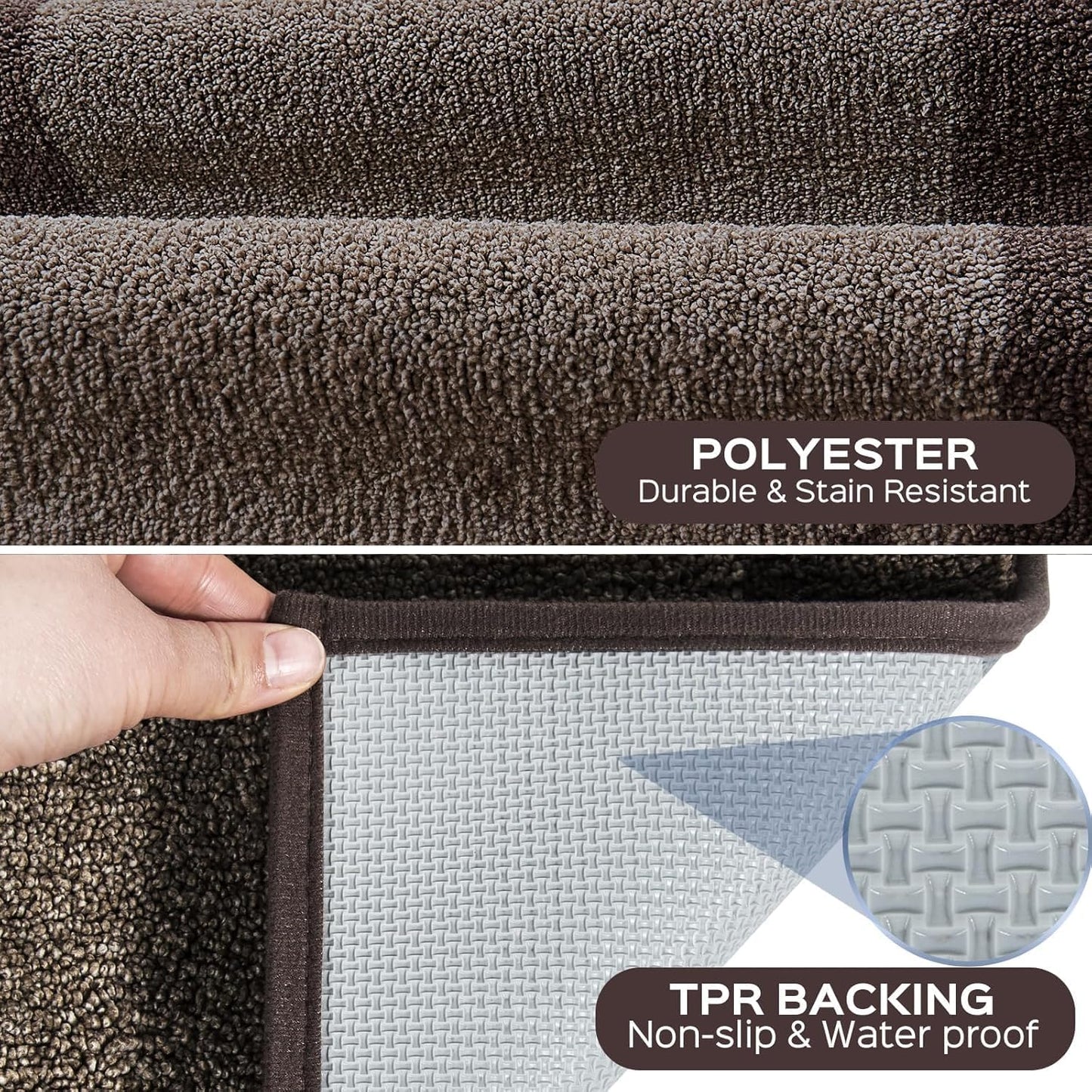 Machine Washable Kitchen Rug 32" x 84", Non Slip Kitchen Mat for Floor, Absorbent Entrance Runner Rug for Bedroom, Hallway, Bathroom, Door (Roll Packing)