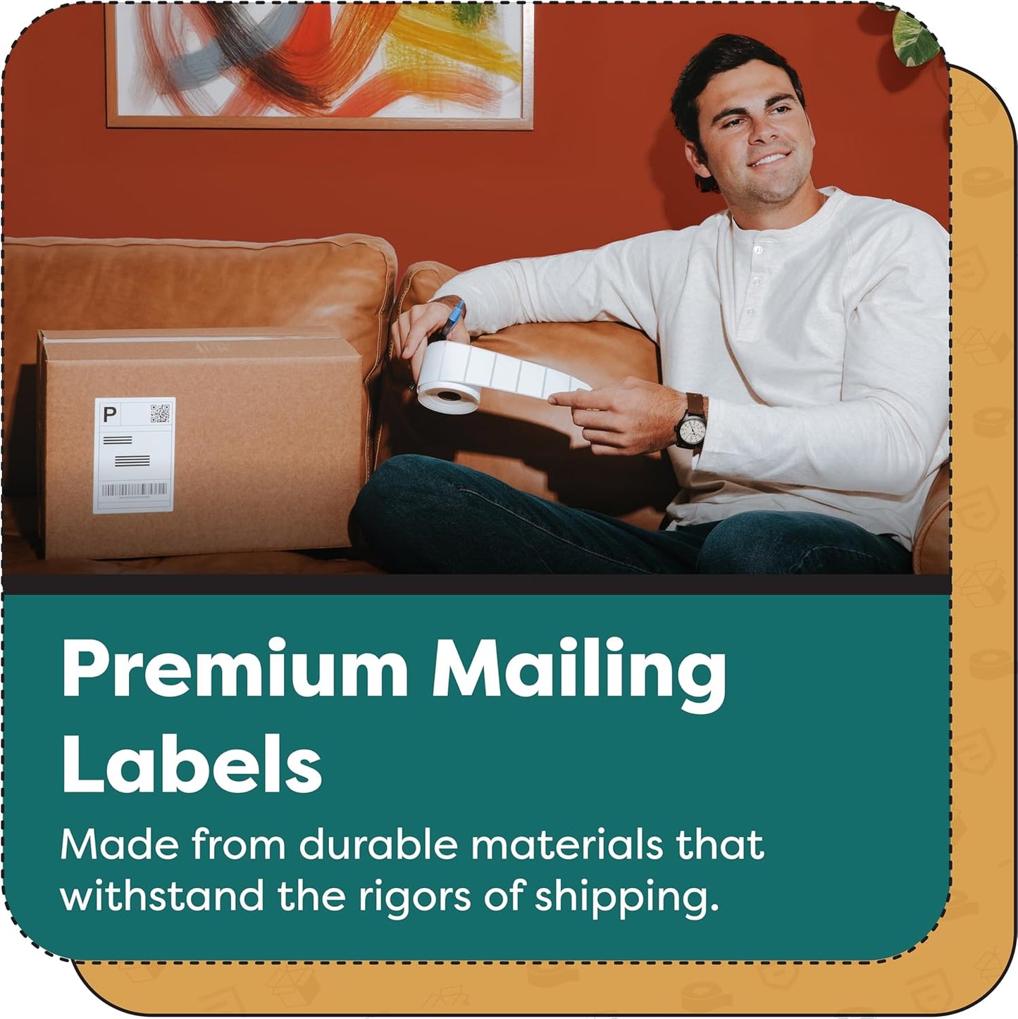 Aegis Adhesives - 2” X 4” Direct Thermal Labels for Shipping & Postage, Perforated & Compatible with Rollo, Zebra, & Other Desktop Label Printers (12 Rolls, 350/Roll)