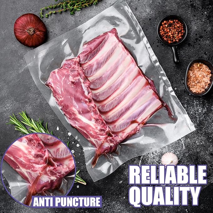 CAREGY Vacuum Sealer Bags 400 Pint 6" x 10" with BPA Free for Food Storage Meal Prep or Sous Vide