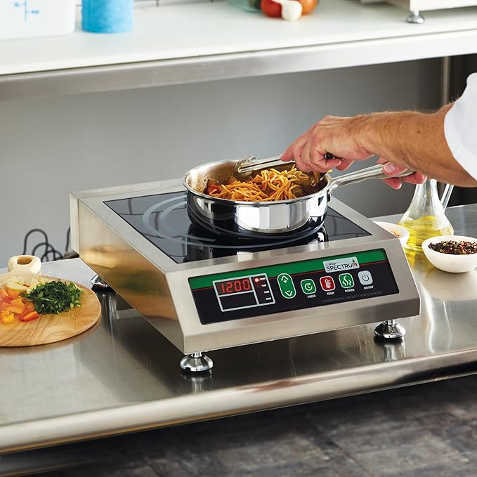Winco EICS-18 Commercial-Grade Portable Induction Cooktop Burner, 1800 W, 120V