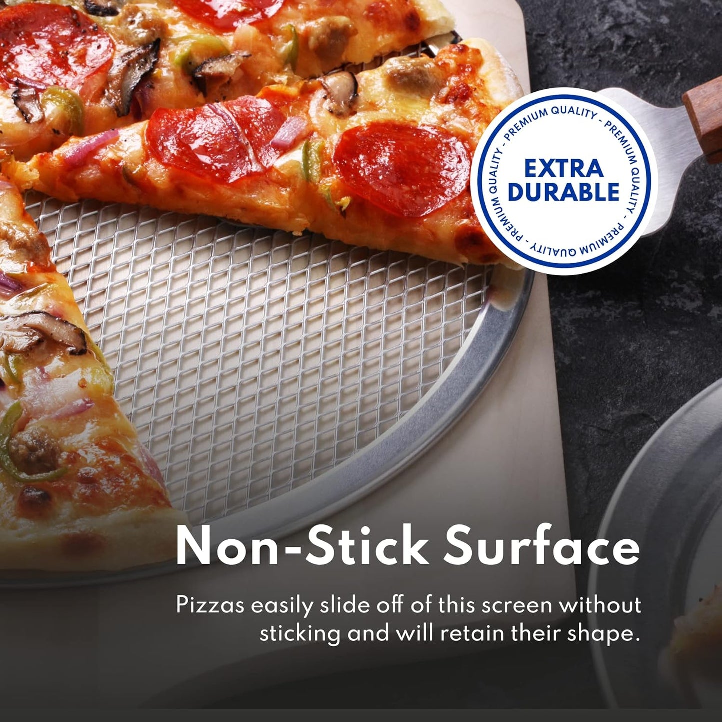 New Star Foodservice Restaurant-Grade Aluminum Pizza Baking Screen, Seamless (20-Inch (Pack of 1))