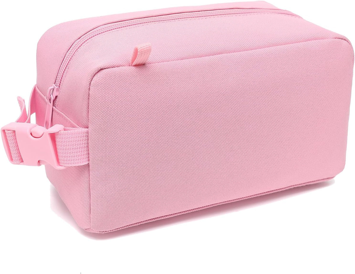 FlowFly Small Insulated Lunch box Portable Soft Bag Mini Cooler Thermal Meal Tote Kit with Buckle for Work, PinkWithBuckle