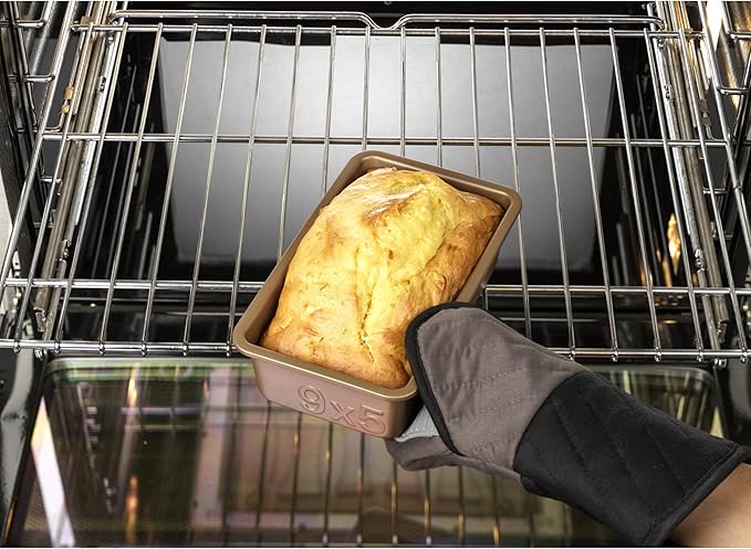 GoodCook BestBake Nonstick Textured Carbon Steel Loaf Pan, 9" x 5", Bronze