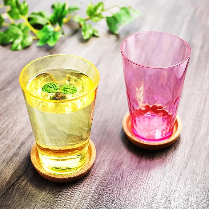 SCANDINOVIA - 19 Oz Unbreakable Cups - Vibrant Acrylic Tumblers, Shatterproof, Reusable & Dishwasher Safe, Smooth Rims, BPA-Free, Indoor & Outdoor Use, Plastic Cocktail Glasses - Set of 6-19 Oz