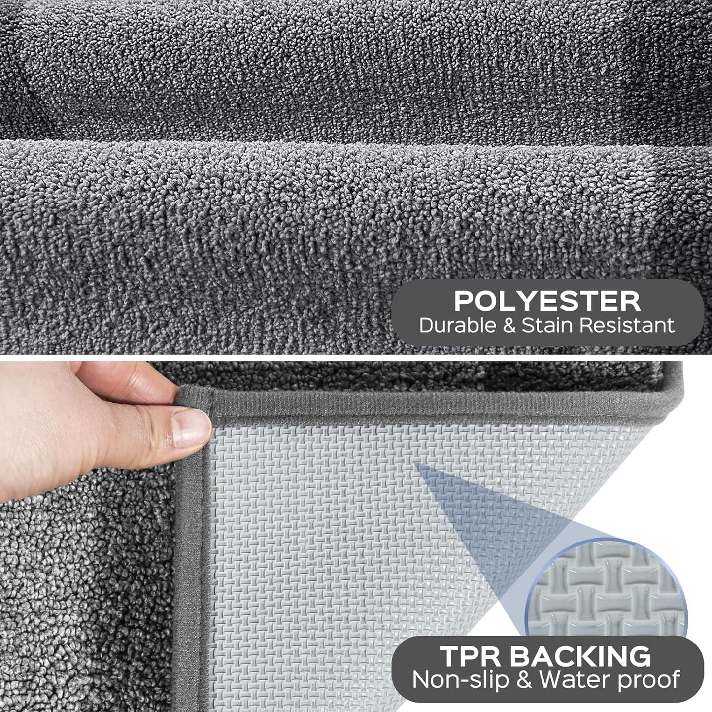 Machine Washable Kitchen Rug 32" x 72", Non Slip Indoor Door Rug, Absorbent Entrance Runner Rug for Bedroom, Hallway, Bathroom, Floor (Roll Packing)