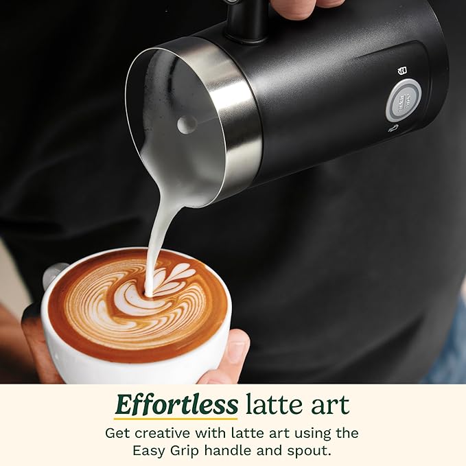 Cuisinart Hot and Cold Foam Milk Frother, Electric Frother for Coffee, Lattes, Cappuccinos, Macchiatos, Hot Chocolate and More, Stainless Steel Nonstick Milk Tank, Cool Touch Exterior, FR-16, Black
