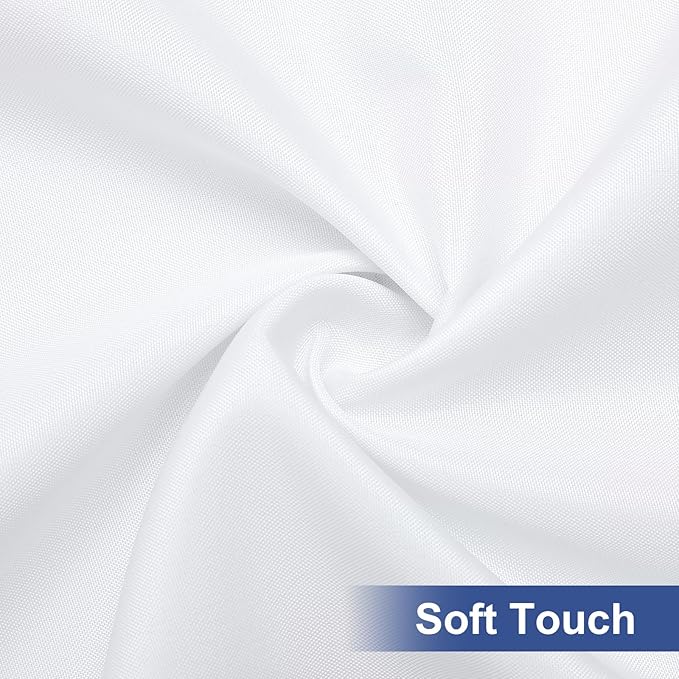 homing Square Table Cloth Cover, Waterproof Polyester Elastic Fitted Tablecloth, Washable Table Protector for Picnic, Camping, Outdoor (White, 34" x 34")
