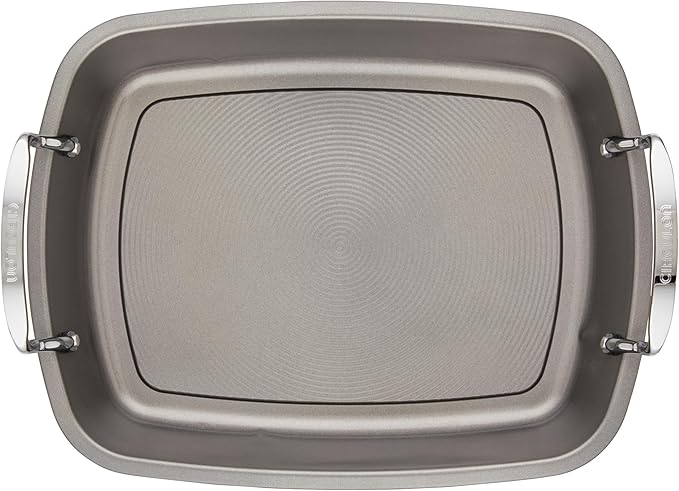 Circulon Nonstick Roasting Pan/Roaster with Rack - 17 Inch x 13 Inch,Gray,(Pack of 3)