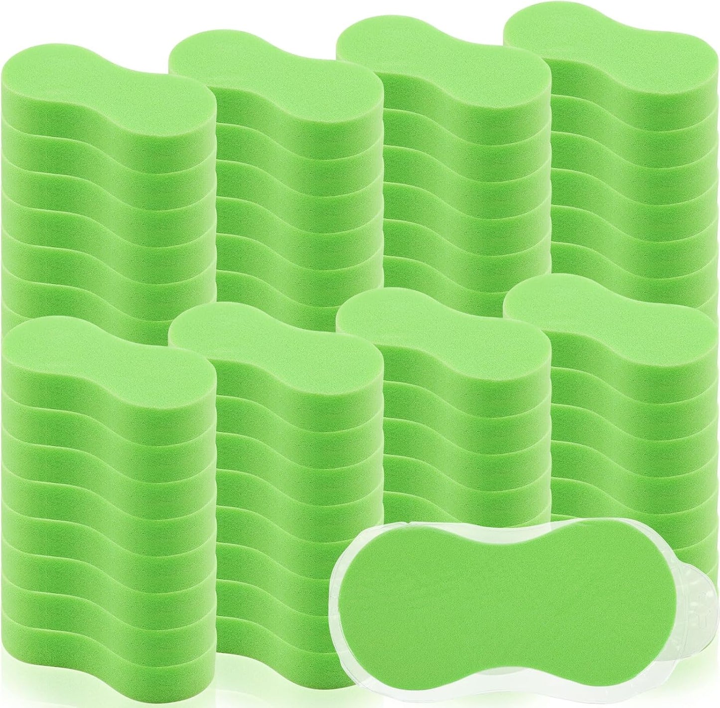 Vesici 60 Pack Large Sponges Bulk Multi-Purpose Extra Large Sponge for Washing Cars Field Day Water Games Household Cleaning Car Boat Bike Kitchen Bathroom Vacuum Compressed Packing (Bright Green)
