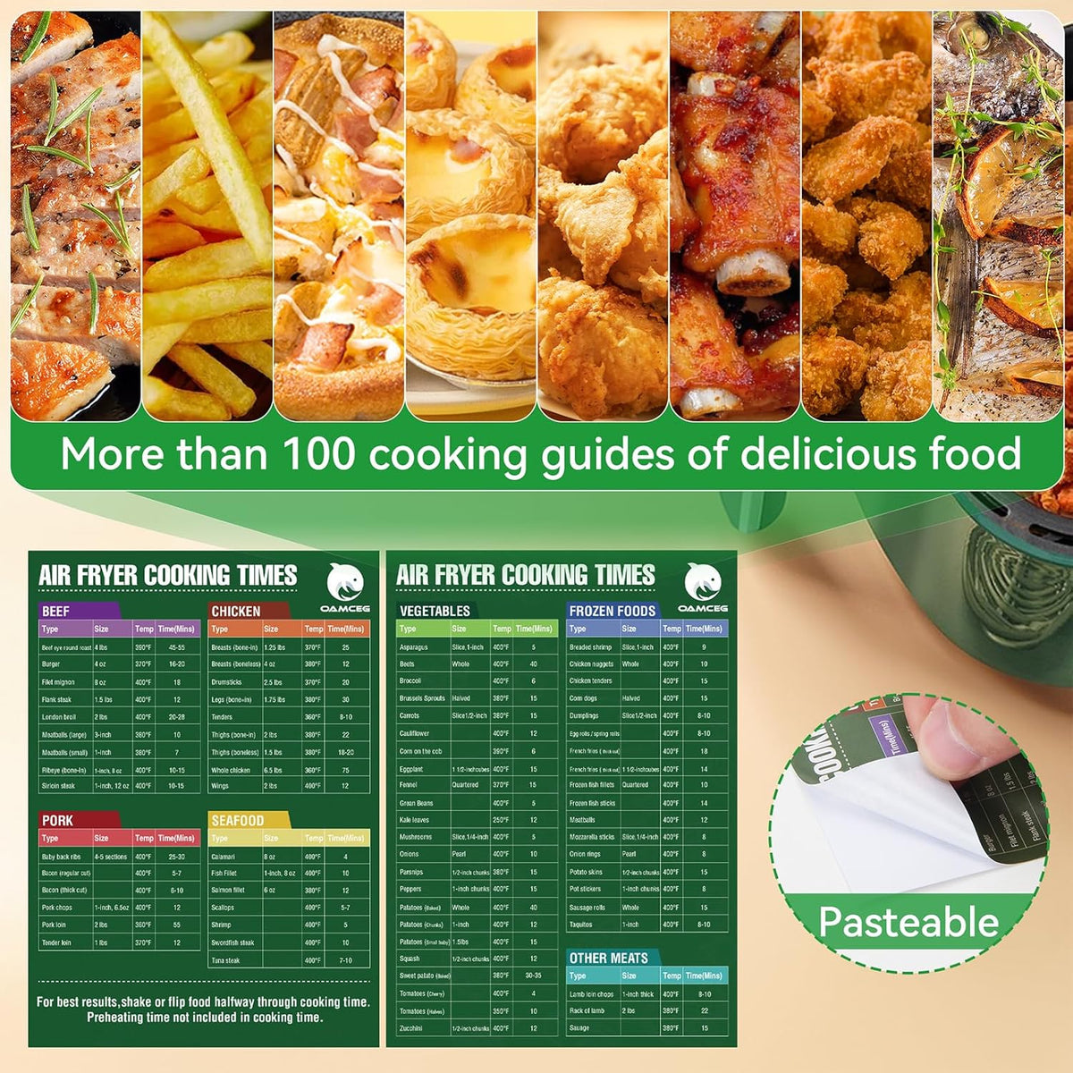 OAMCEG Air Fryer Disposable Liners,240 PCS Square Non-stick Disposable Liners for 5-8QT, 8 inch Air Fryer Parchment Baking Paper for Frying, Baking, Cooking, Roasting and Microwave